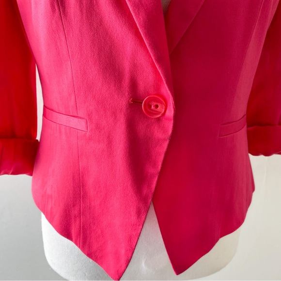Halogen XS pink button mid length v blazer - Picture 10 of 15